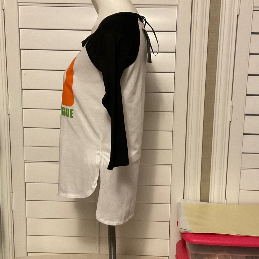 2kuhl Kids Raglan Shirt - Black, White, Green, and Orange - Picture 5 of 8